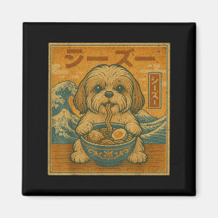 Imán Fideos Japoneses Ramen Divertidos Kawaii Shih Tzu 
