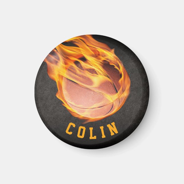 Imán Fiery Basketball personalizado (Frente)