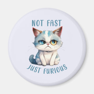 Imán Fiery Feline Spirit - Diseño de gato enfurecido