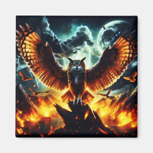 Imán Fiery Owl Moonrise