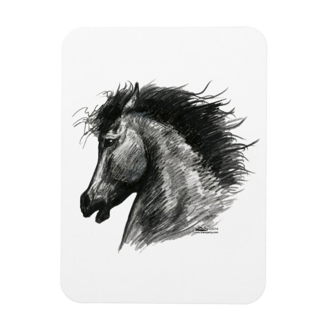 Imán Fiery Wild Horse (Vertical)