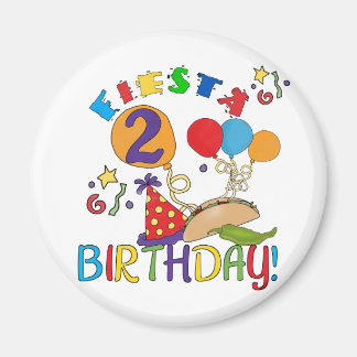Imán Fiesta 2º cumpleaños T camisetas y regalos