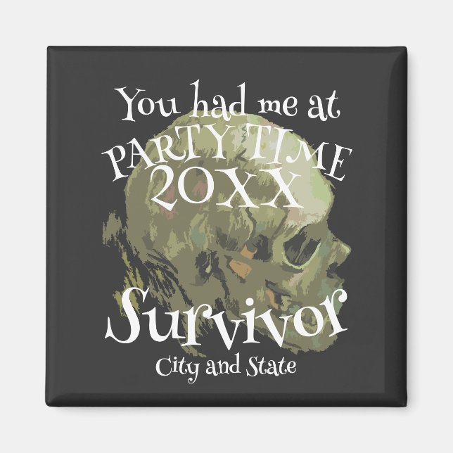 Imán Fiesta 2024 Mezclador de baile en el patio de la c (Frente)