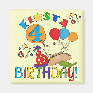 Imán Fiesta 4ª camisetas de cumpleaños y regalos