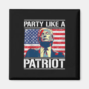 Imán Fiesta A Favor De Trump Como Patriota 4 De Julio I