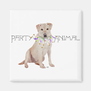 Imán Fiesta Animal Labrador Amarillo