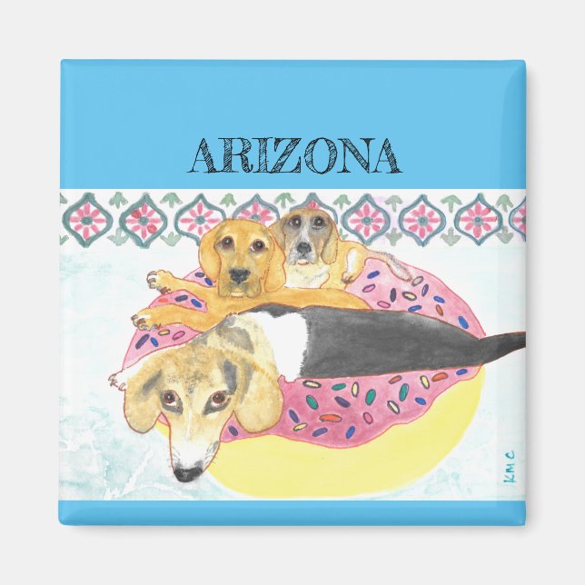 Imán Fiesta Beagles Pool (Frente)