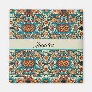 Imán Fiesta Blooms, personalizable