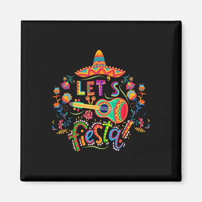 Imán Fiesta Cinco de Mayo Fiesta mexicana Taco Guit (Frente)