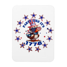 Imán Fiesta como su águila estadounidense 1776 y su ban