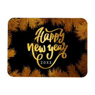 Imán Fiesta Corporativa Elegante de Año Nuevo Pino Dora