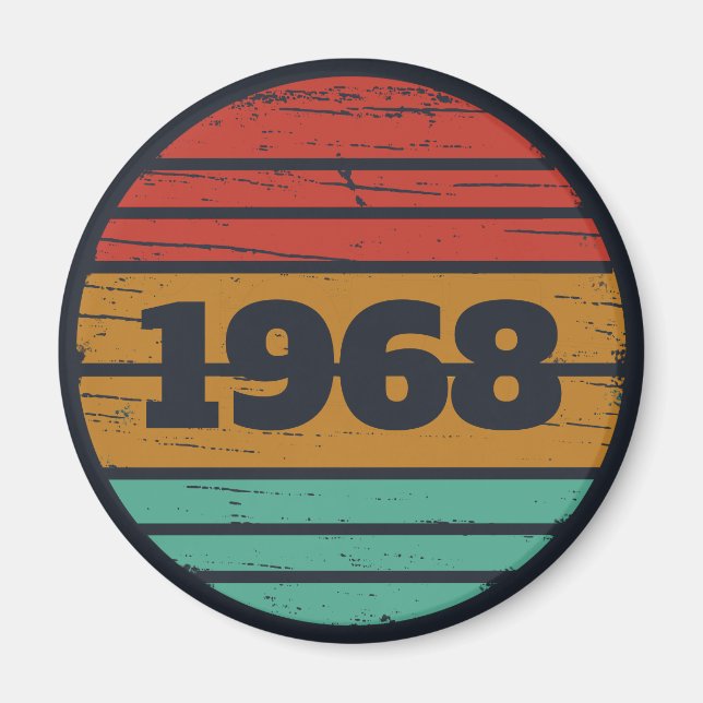 Imán Fiesta de 55 años de antigüedad personalizada (Frente)