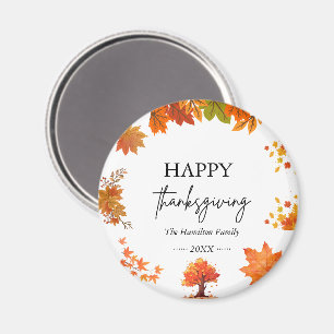Imán Fiesta de Acción de Gracias de Otoño Acogedor