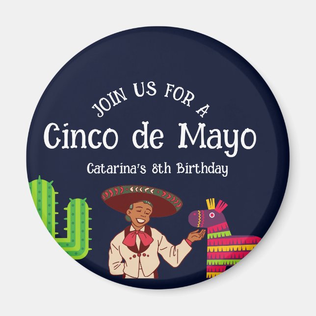 Imán Fiesta de Aniversario del Cinco de Mayo (Frente)