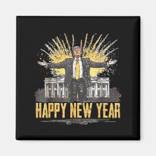 Imán Fiesta de Año Nuevo 2025 Trump 2024 Toma América 