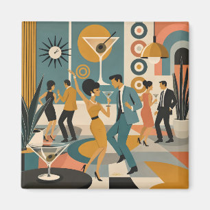 Imán Fiesta de Baile de Cóctel Martini Hípster de la Mi