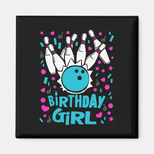 Imán Fiesta de boliche Cute Chica de cumpleaños niños p