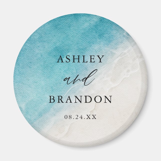 Imán Fiesta de casamiento acuático Ocean Summer Beach (Frente)