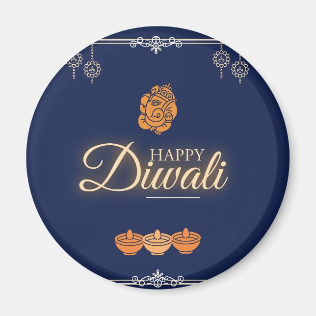 Imán Fiesta de celebración de Diwali (Frente)