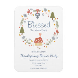 Imán Fiesta de cena agradecida personalizada