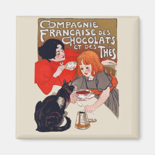 Imán Fiesta de Chocolate Francés Arte Steinlen