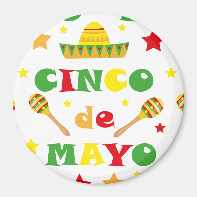 Imán Fiesta de Cinco de Mayo en México (Frente)