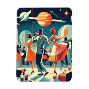 Imán Fiesta de cócteles de la era espacial de mediados