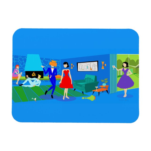 Imán Fiesta de cócteles de las manantiales atómicas  de (Horizontal)