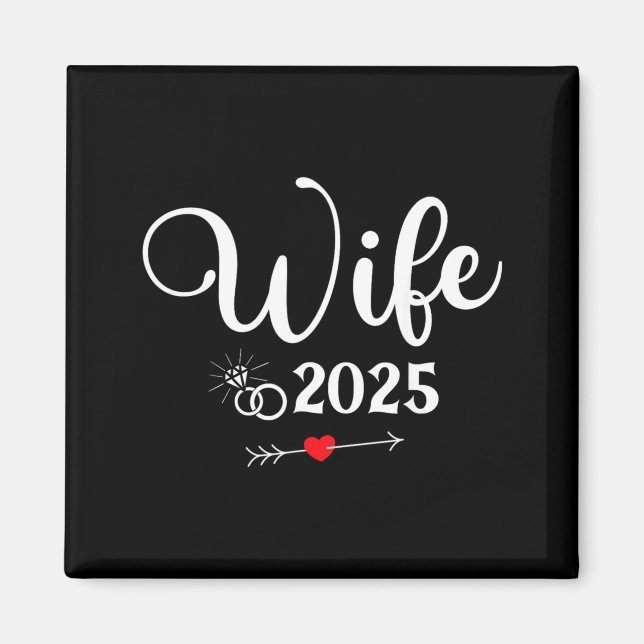Imán Fiesta de Compromiso 2025 Esposa Marido Coincident (Frente)