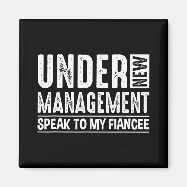 Imán Fiesta de compromiso Hombres bajo nueva administra (Frente)