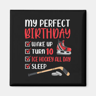 Imán Fiesta de cumpleaños 10 años de hockey sobre hielo