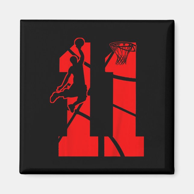 Imán Fiesta de cumpleaños 11 años de los niños de 11 añ (Frente)