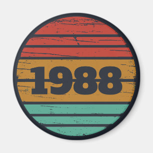 Imán Fiesta de cumpleaños 35 vintage personalizada
