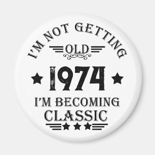 Imán Fiesta de cumpleaños 50 de vintage personalizada