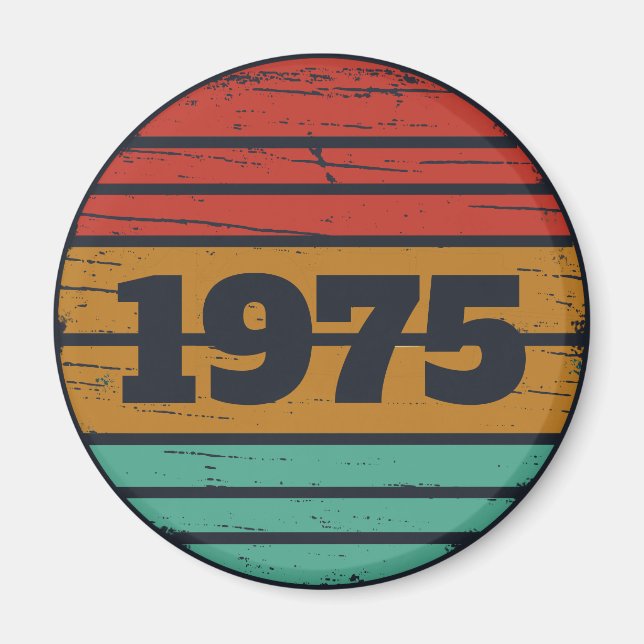 Imán Fiesta de cumpleaños 50 vintage personalizada (Frente)