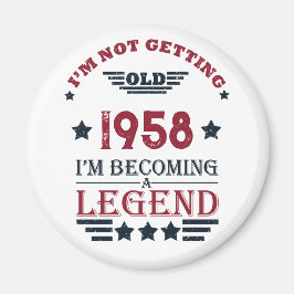 Imán Fiesta de cumpleaños 65º de cosecha personalizada