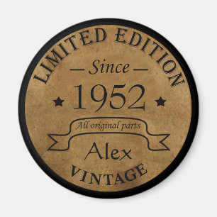 Imán Fiesta de cumpleaños 70 vintage personalizada