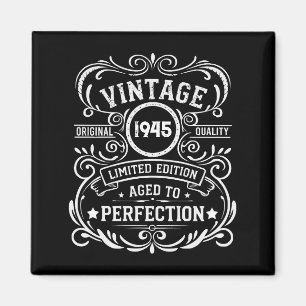 Imán Fiesta de cumpleaños 80 vintage personalizada