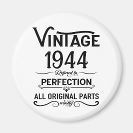 Imán Fiesta de cumpleaños 80 vintage personalizada