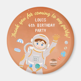 Imán Fiesta de cumpleaños con temática masculina astron