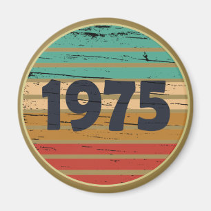 Imán Fiesta de cumpleaños de 1975 vintage