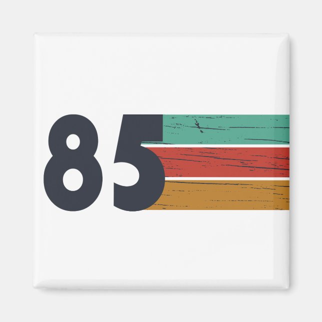 Imán Fiesta de cumpleaños de 1985 vintage (Frente)