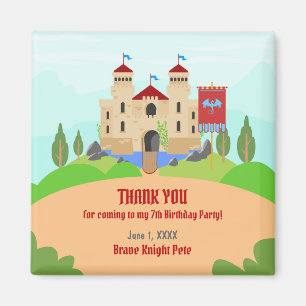 Imán Fiesta de cumpleaños de Boy Torneo Medieval Knight