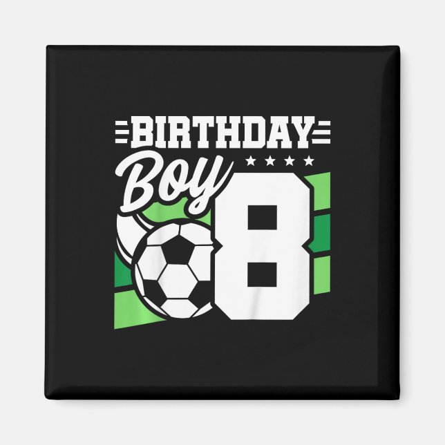 Imán Fiesta de Cumpleaños de Fútbol para Niños - Niño d (Frente)