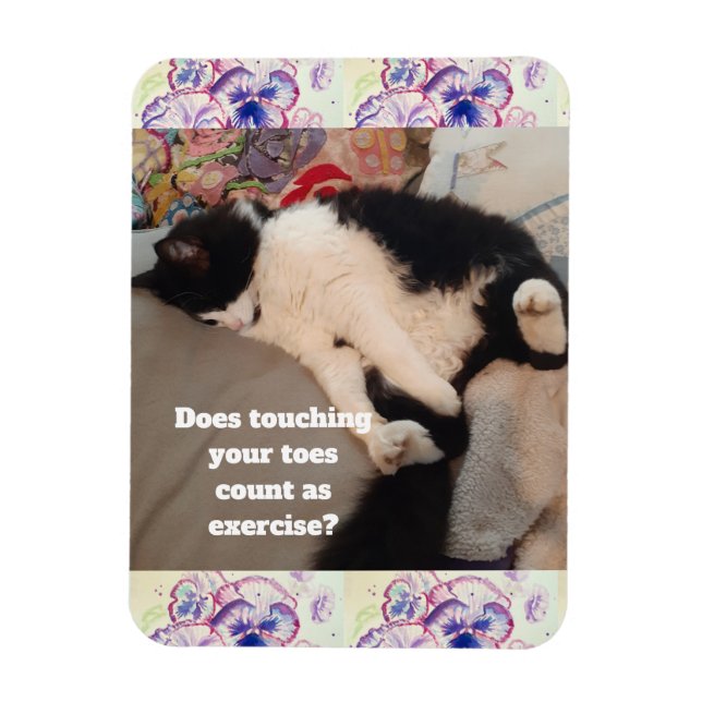 Imán Fiesta de cumpleaños de gato con esmoquin adorable (Vertical)