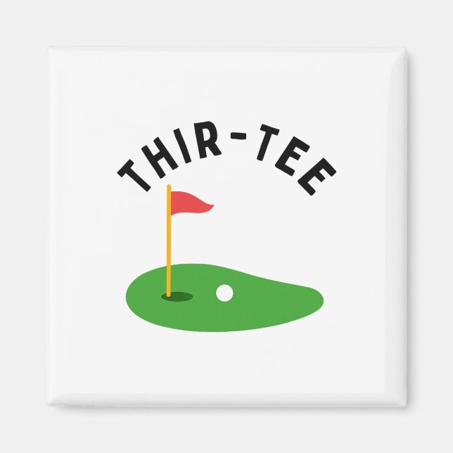 Imán Fiesta de cumpleaños de golf número 30 Treinta gol (Frente)