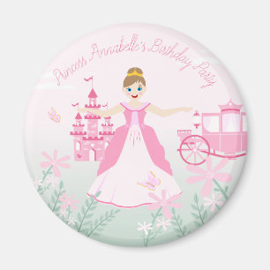 Imán Fiesta de cumpleaños de la princesa rosa Fantasy