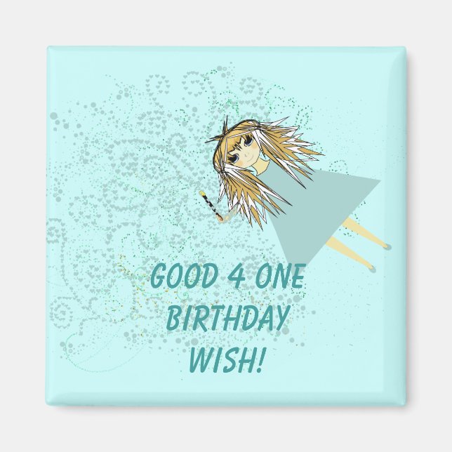 Imán Fiesta de cumpleaños de los días mágicos de Anime (Frente)