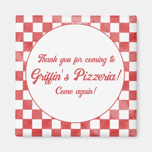 Imán Fiesta de cumpleaños italiana del Fiesta Retro Piz (Frente)
