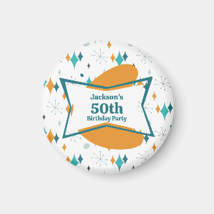 Imán Fiesta de cumpleaños número 50 Retro mediados de s